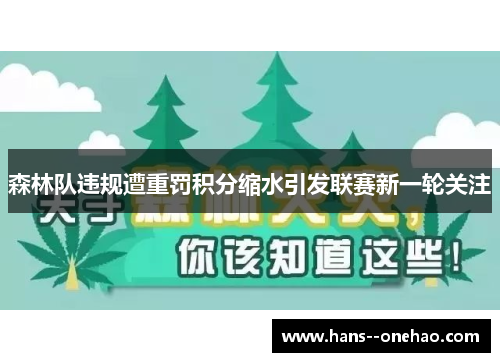 森林队违规遭重罚积分缩水引发联赛新一轮关注
